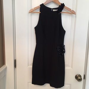 HALSTON HERITAGE NEW DRESS MINI BLACK SLEEVELESS Size 0 NWT FANCY EMBELLISHED